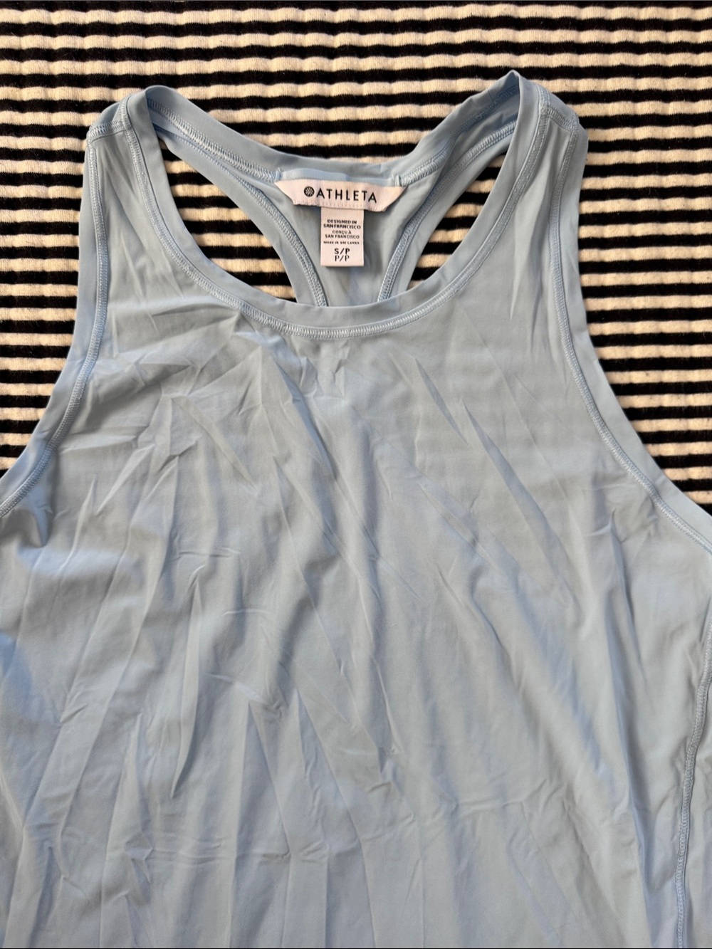 Athleta Pale Blue Racerback Performance Tank